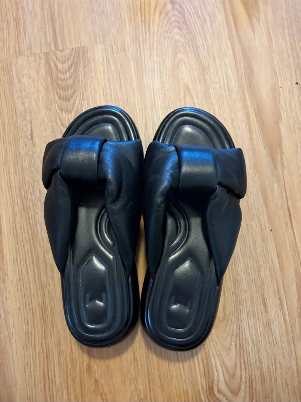 Women’s Marc Fisher LTD Black Padded Slide Sandals